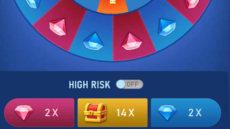high risk mode in wheel game